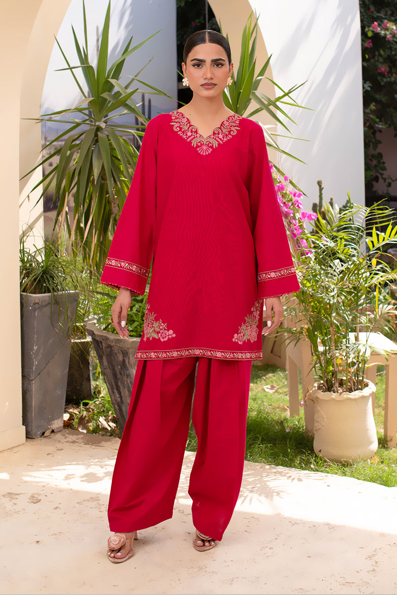 Rani Grace – 2 Piece Embroidered Khaddar Suit (Pret)