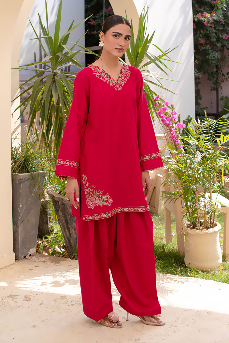 Rani Grace – 2 Piece Embroidered Khaddar Suit (Pret)